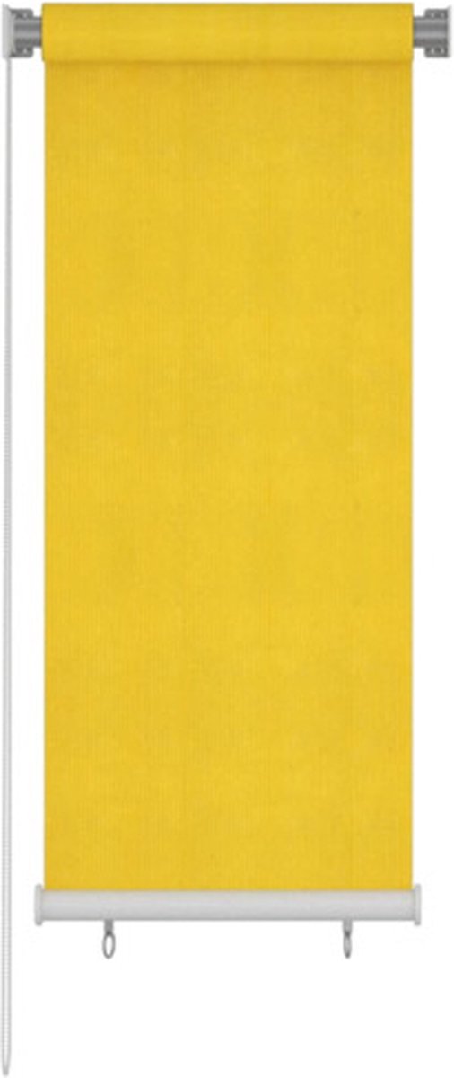 vidaXL Rolgordijn voor buiten 60x140 cm HDPE geel