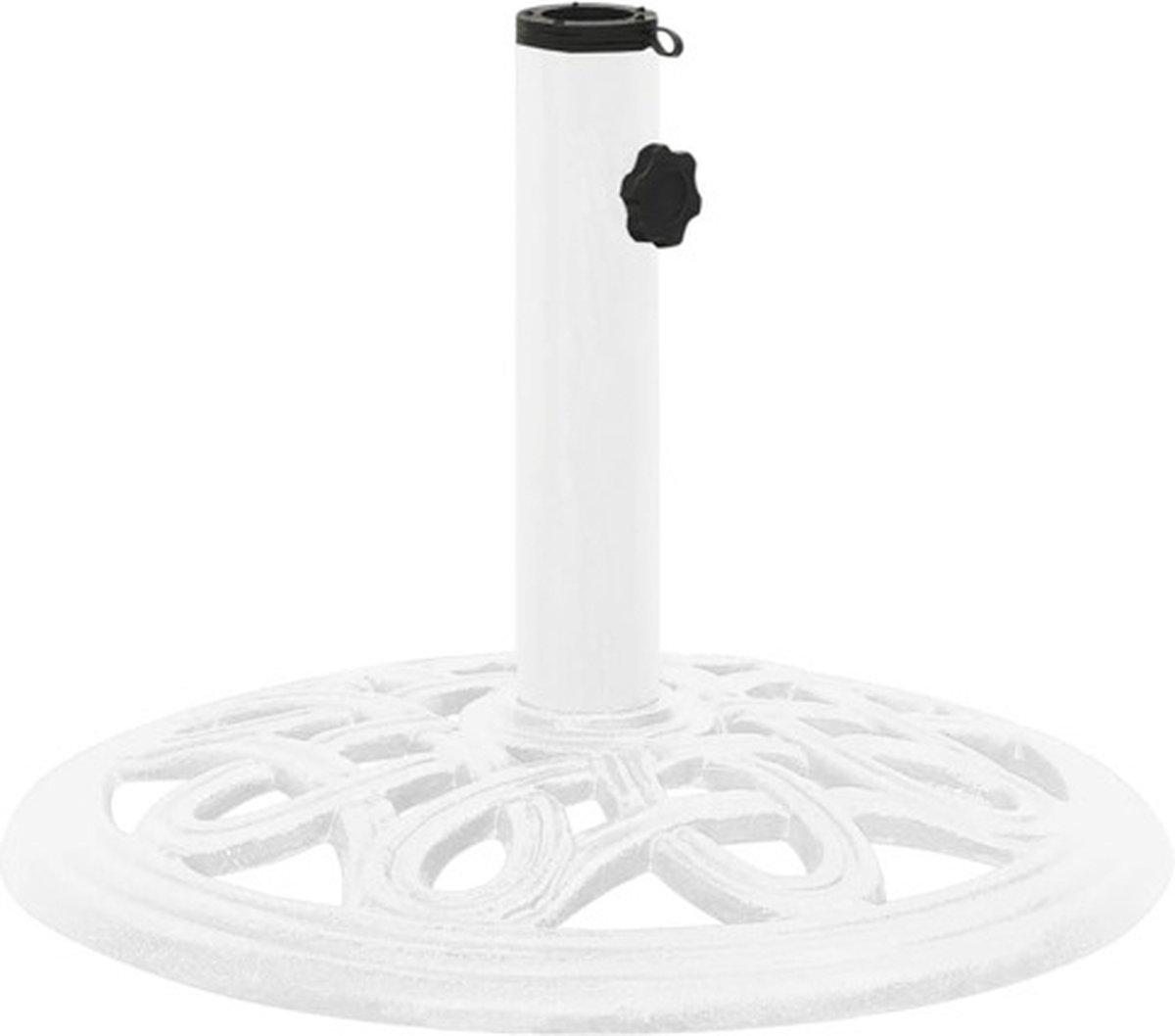 Bol.com vidaXL - Parasolvoet - 40x40x32 - cm - gietijzer - wit aanbieding
