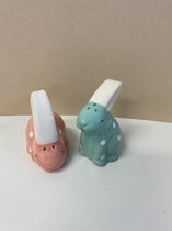 Peper & Zout-stel van keramiek "konijnen" - meerkleurig - hoogte 7x6x3 cm - Keukenbenodigdheden
