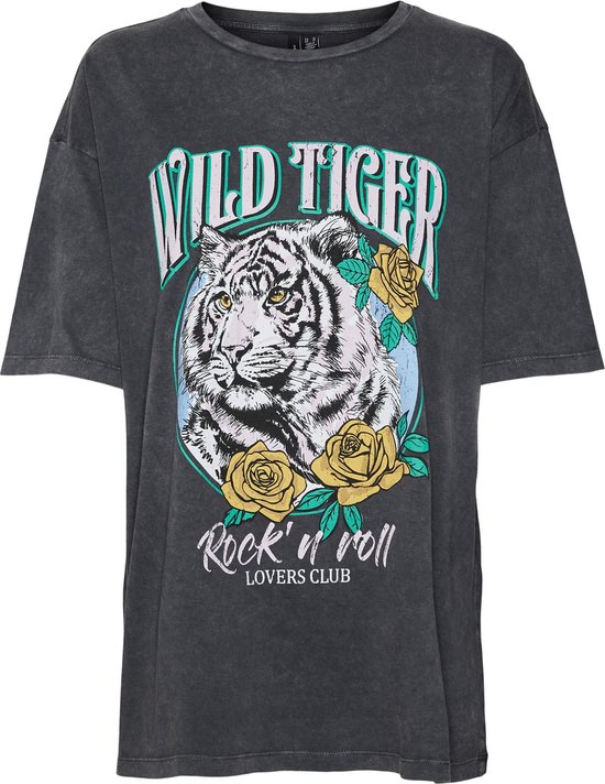 Vero Moda T-shirt Vmforever 2/4 Oversized Print Tshir 10280985 Black/wild  Tiger Dames... | bol.com