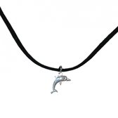ketting -Dolfijn-zwart-45 cm-Charme Bijoux