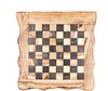 Afbeelding van het spelletje Schaakbord olijfhout set domino-dammen 22x22x7