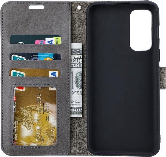 Motorola Moto G51 5G cover book case + 2 pièces Glas Screen Protector gris