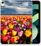 Tablet Hoes iPad Air (2020/2022) 10.9 inch Fotohoesje Super als Moederdag Cadeau Tulpen met transparant zijkanten