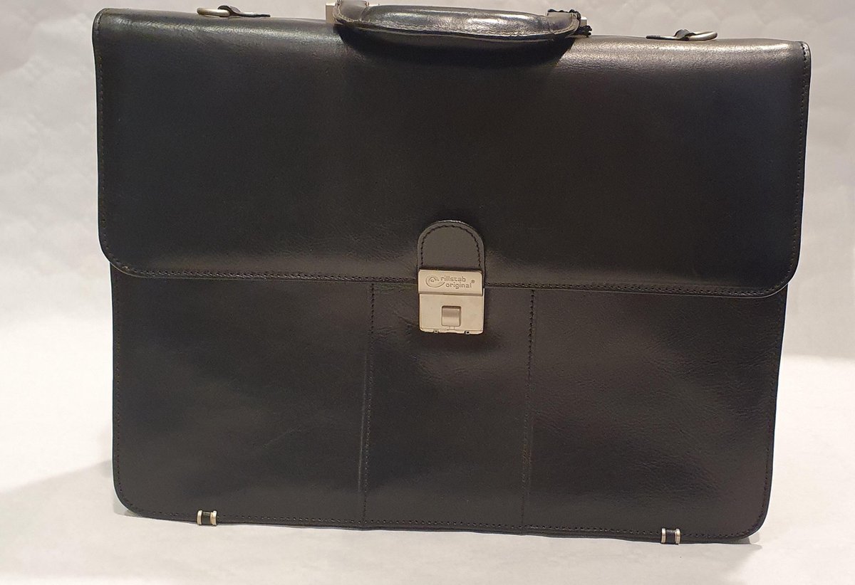 Rillstab original- business tas- zwart leer