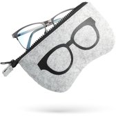 Etui à lunettes - étui à lunettes feutre - gris