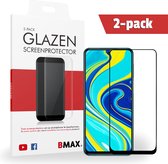 2-pack BMAX Glazen Screenprotector Xiaomi Redmi Note 9S Full Cover Glas / Met volledige dekking / Beschermglas / Tempered Glass / Glasplaatje