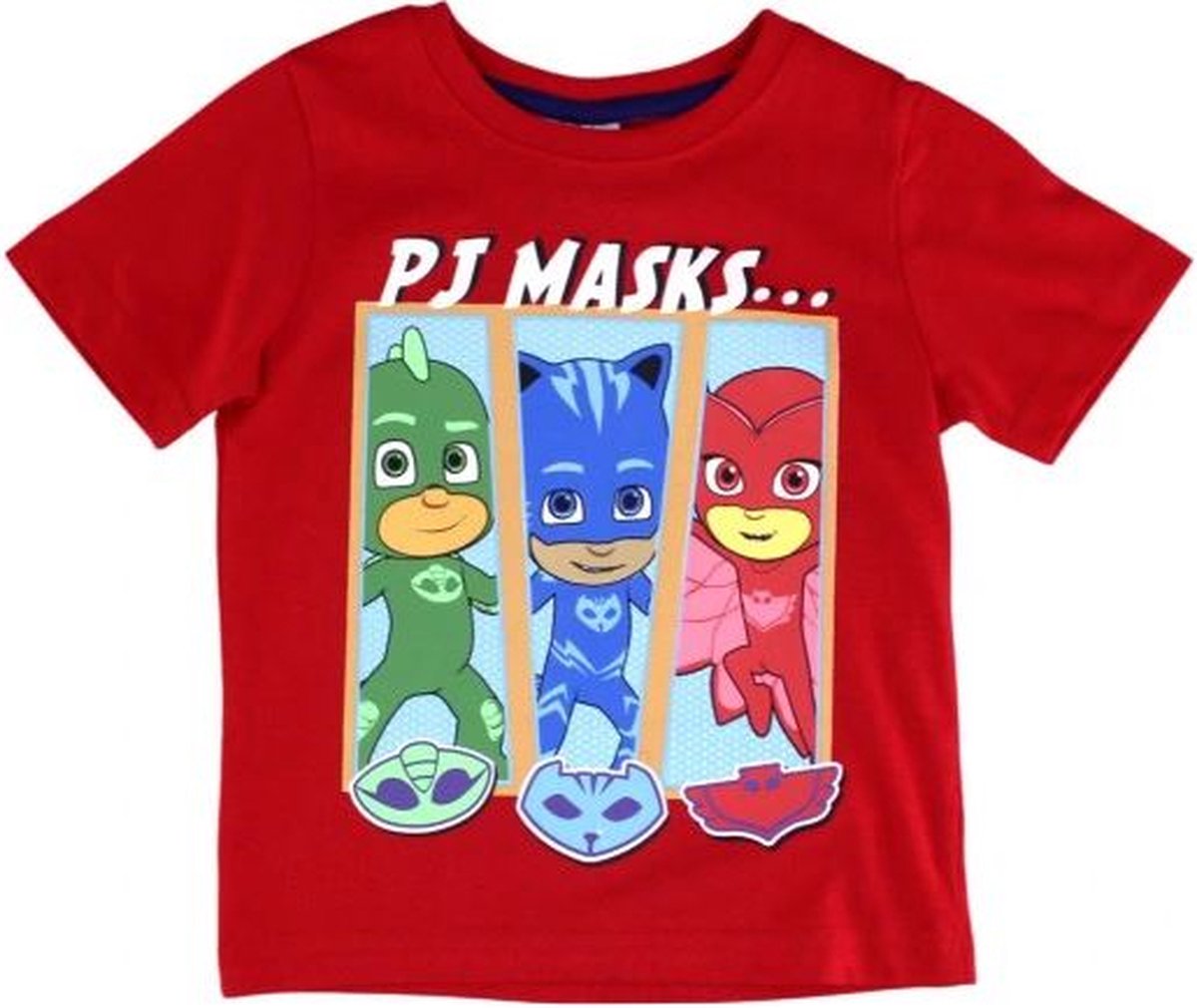 PJ Masks - T-shirt PJ Masks - jongens - rood - maat 122