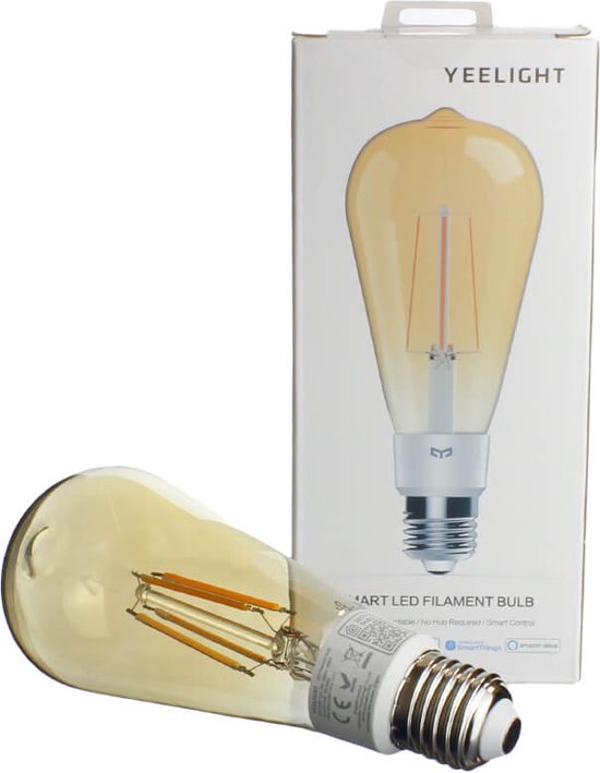 Yeelight smart filament led lamp amberkleurig - E27 fitting - Amazon Alexa  - Slimme... | bol.com
