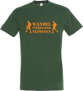 T-shirt Wandel vierdaagse NIjmegen met wandelaars |Wandelvierdaagse | vierdaagse Nijmegen | Roze woensdag | Groen | maat L