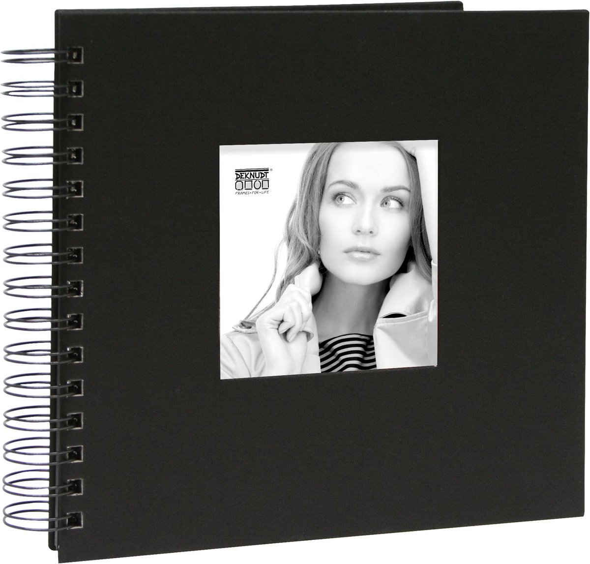 Deknudt Frames spiraalfotoalbum - zwart - 48x pagina zwart 20x20 cm