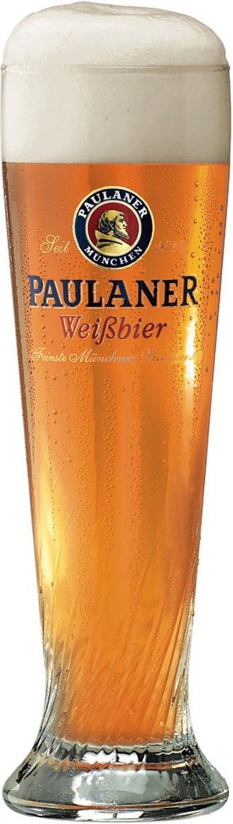 Verre à bière Paulaner Hefe Weissbier Weiss Weizen | Bocal 30cl coffret de  6 pièces | bol.com
