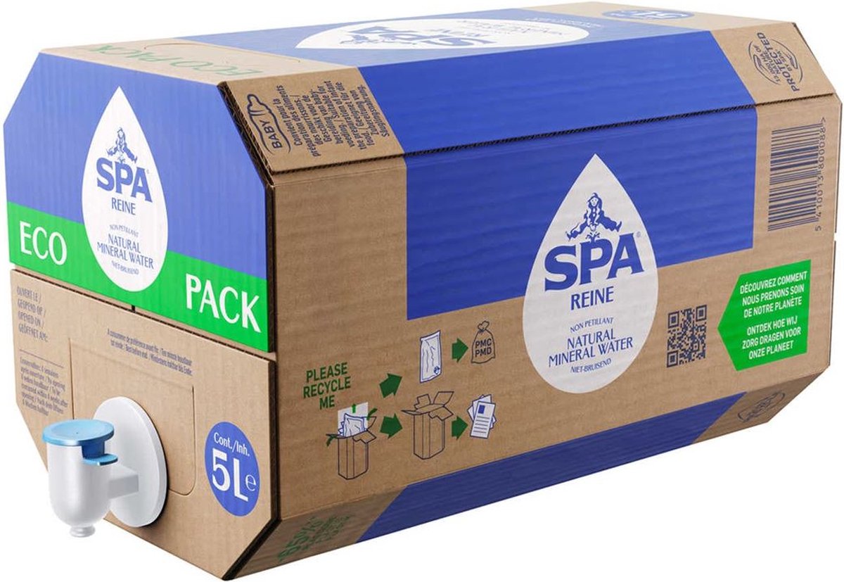 Water spa reine blauw eco pack 5liter | Doos a 1 stuk