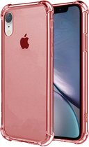 Smartphonica iPhone Xr transparant siliconen hoesje - Rood / Back Cover geschikt voor Apple iPhone XR