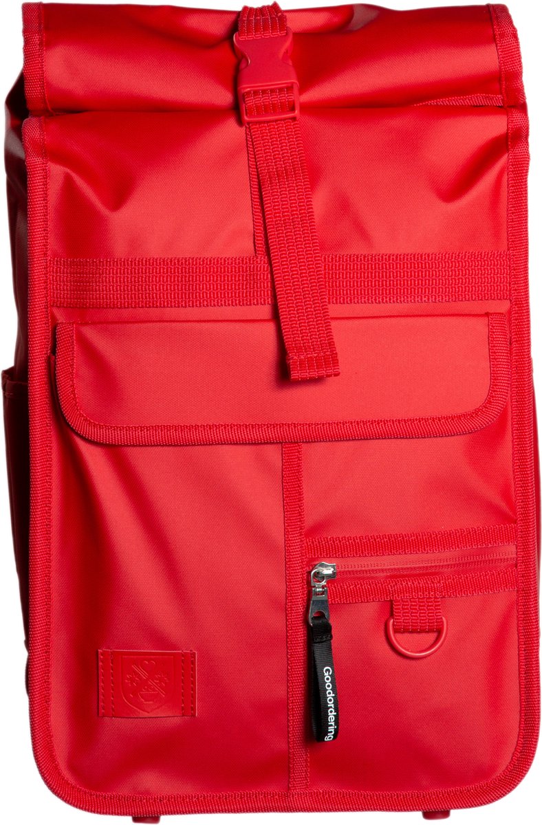 Rugzak Goodordering Monochrome Mini Rolltop Backpack Rood