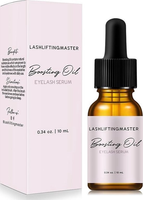 LashLiftingMaster Boosting Eyelash Oil. Sérum pour cils, L'huile de ricin pour une forte croissance des cils longs et épais AVEC une bouteille de mascara vide GRATUITE