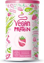 Vegan Protein - FRAMBOZEN-YOGHURT - Plantaardige proteinen van gekiemde rijst, erwten, lijnzaad, amaranth, zonnebloempitten, pompoenzaad - 600 g poeder