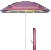 Kingsleeve Parasol 180cm Protection UV 50+ Sac de transport avec goupille de sol inclinable Coloré