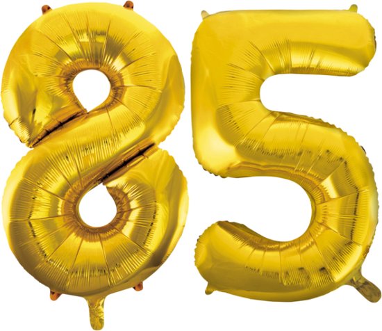 Folieballon 85 jaar Goud 66cm