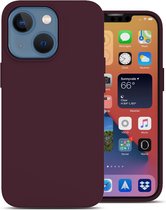 oTronica iPhone 13 Mini hoesje Bordeaux Rood - Apple iPhone 13 Mini hoesje - hoesje iPhone 13 Mini - 13 Mini hoesje - 13 hoesje - hoesje Apple iPhone 13 mini - hoesje 13 mini - siliconen hoesje - bordeaux rood - oTronica colourackcover