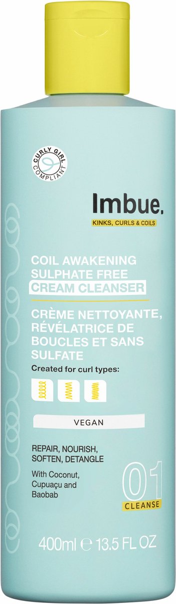 IMBUE. - Coil Awakening Cream Cleanser - Sulfaatvrij - 400 ml