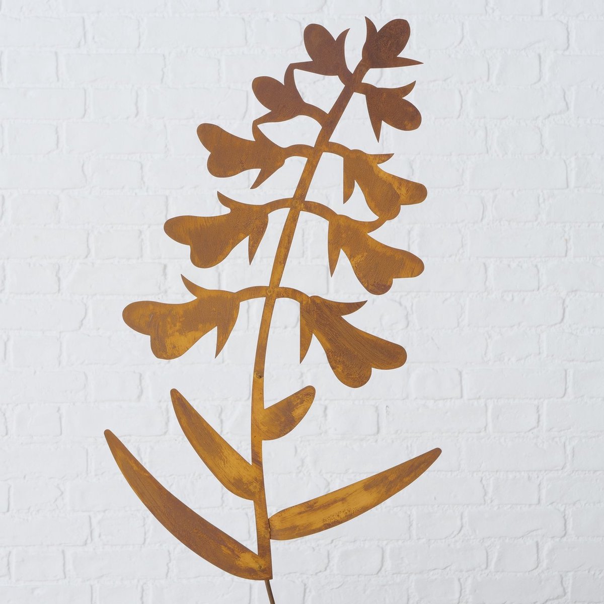 Tuinbeeld - Gazonsteker Tuinsteker Bloem veldsalie tuindecoratie Ecoroest - metaal H84 cm