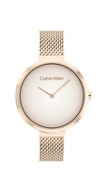 Calvin Klein CK25200080 Dames Horloge - Mineraalglas - Roestvrijstaal - Rosé goudkleurig - Ø 36 mm - Quartz - Druksluiting - 3 ATM (spatwater)