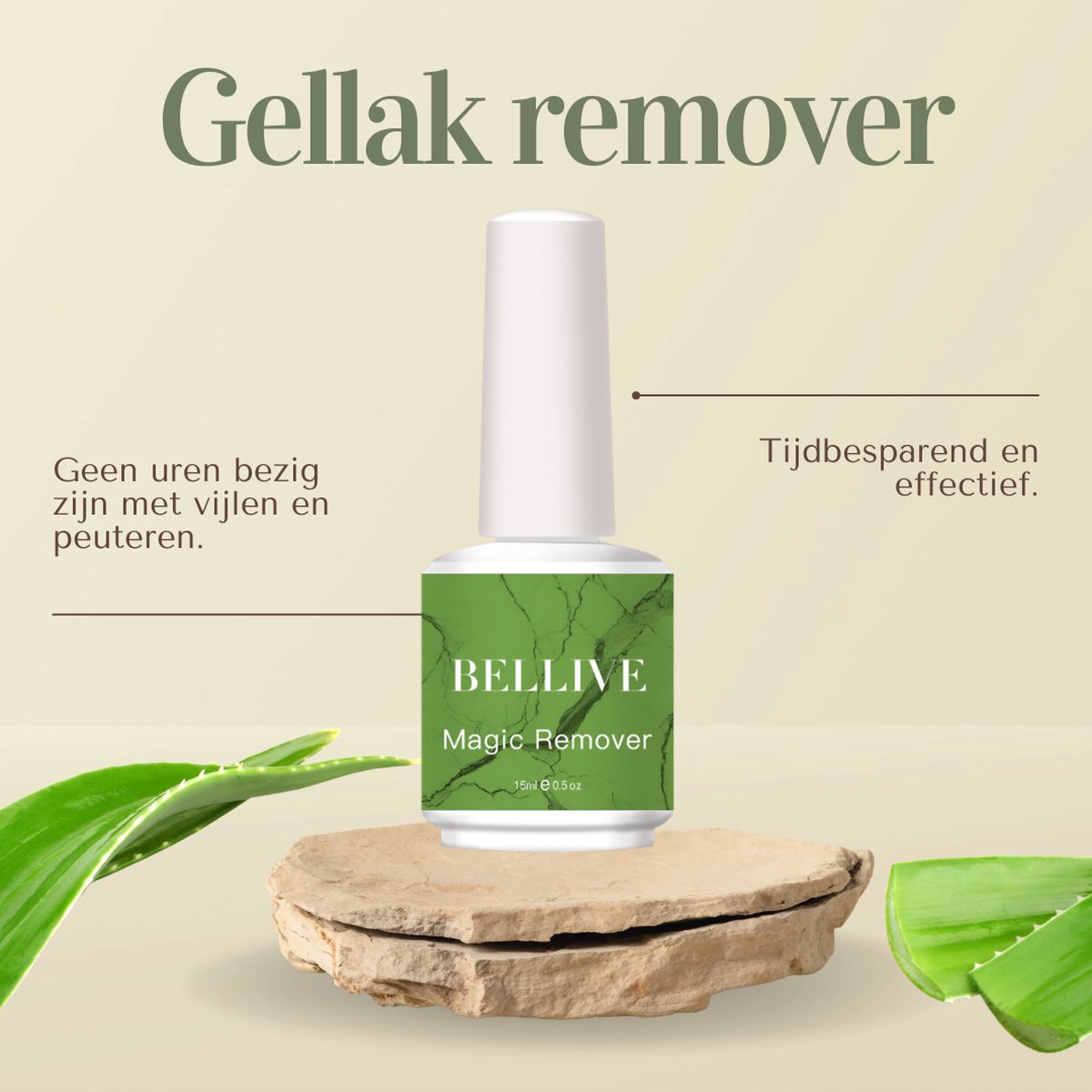 Magic soak off nailpolish remover - Gellak remover - Gellak cleaner - Gellak verwijderen - Gellak remover - 15ml