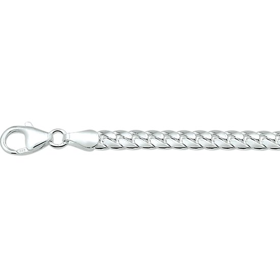 YO&NO - Armband - Visgraat - 5.3mm - 18cm - sieraden vrouw - Zilver 925