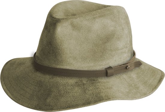 Dylan Fedora Dames Hoeden Winter Hoed Heren House of Ord - Maat: L/XL: 61cm Kleur: Olive