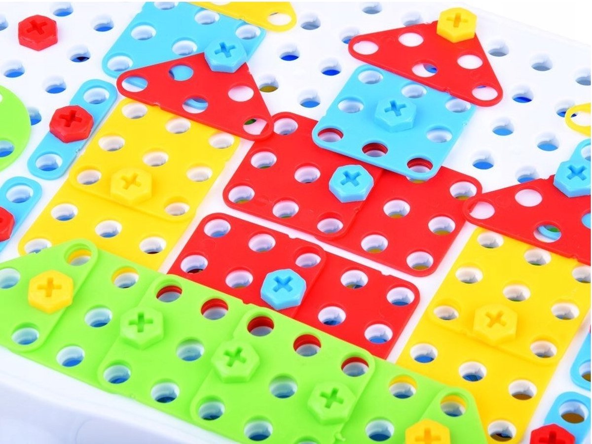 Playos® - Button Mozaïek Spel - 57 delig - Montessori Speelgoed - Pushpin Speelgoed -... | bol