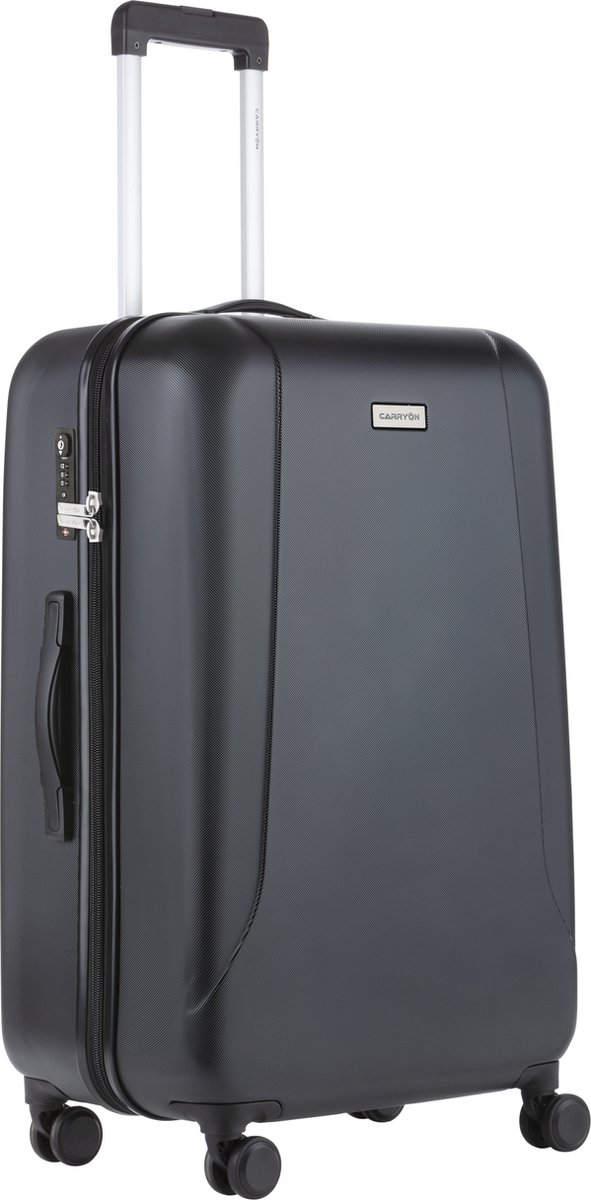 CarryOn Skyhopper Grote Reiskoffer 78cm - Koffer 85 Ltr met TSA-slot - Zwart