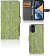 Wallet Book Case Motorola Moto G22 Phone Case Vert Wood