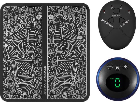 CHARMINER Voetmassageapparaat – USB Massage Apparaten – Opvouwbaar Massage Apparaat – 6 Modi – met Afstandsbediening – Kleurrijk