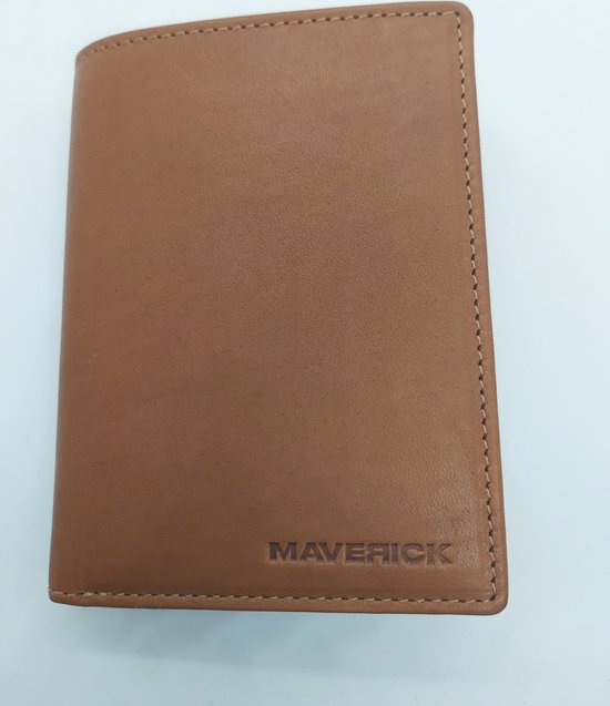 Maverick new man - portemonnee - billfold - RFID - volnerf rundsleder - cognac