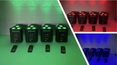 Led Accu disco lights (actie set van 4 stuks) RGB met draadloze remote en DMX