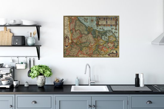 Carte historique des Nederland Poster 80x60 cm - Tirage photo sur Poster (décoration murale salon / chambre)