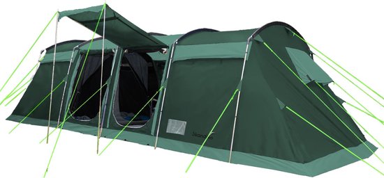 Tonnelle De Jardin | Tente Familiale Tunnel 8 Personnes Vert Impermeable Cfw310778 93374847