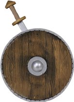 Verkleed speelgoed wapens set Middeleeuws/ridder/vikingen zwaard en schild 57 cm - Kostuum accessoires