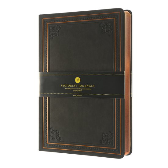 Ottergami A5 notitieboek met harde kaft, The Pro gelinieerd dagboek, 192 pagina's dik 150 grams papier, luxe vegan leren dagboek voor dames en heren, onmisbaar voor werk en universiteit (blauw