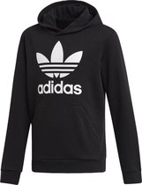 adidas ORIGINALS - TREFOIL zwarte Hoodie / Sweater - UNISEX - DV2870 - MAAT 134
