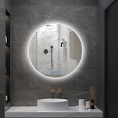 Sunlight - Miroir de salle de bain - 80cm - Rond - Tactile - Eclairage LED - Dimmable de 3000K à 6000K - Anti Condensation