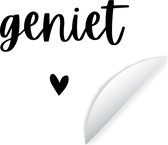 WallCircle - Muurstickers - Behangcirkel - Quotes - Geniet - Spreuken - 80x80 cm - Muurcirkel - Zelfklevend - Ronde Behangsticker