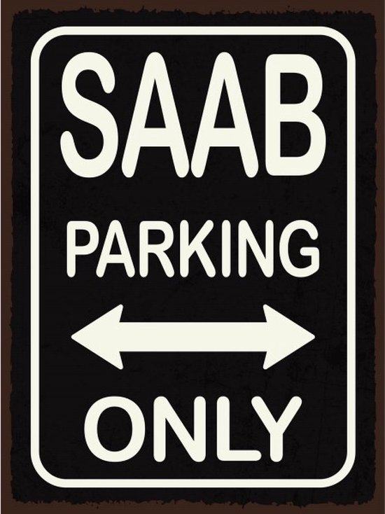 Wandbord - Saab Parking Only - XL