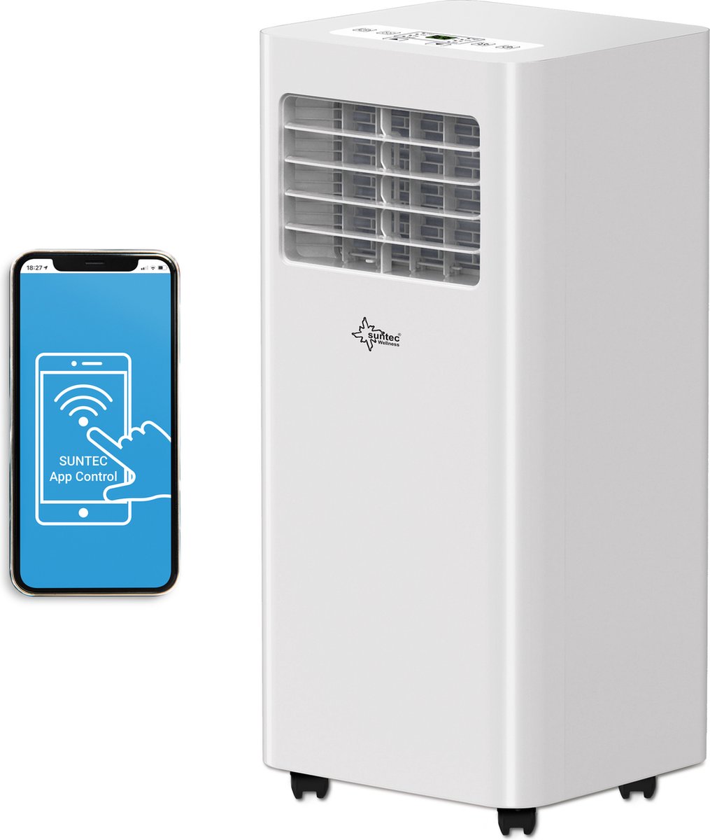 SUNTEC mobiele airco App - 9.000 BTU / 2600 W - air conditioner portable met Smart Home & WiFi - mobile airconditioning voor tot 34m² - 3 in 1 functie