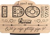 Je ne peux pas dire JE FAIS sans vous – carte de vœux en bois pour demander à quelqu'un de témoigner pour le mariage – serez-vous mon témoin ? - grand