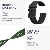 kwmobile 2x armband geschikt voor Garmin Venu Sq Music / Sq - Bandjes voor fitnesstracker in zwart / donkergroen