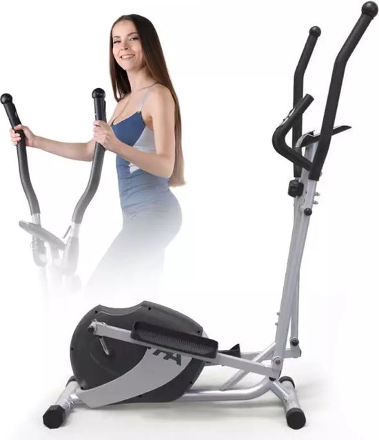 HomAthlon Crosstrainer - Hometrainer -  Magnetische Crosstrainer met LCD-scherm - Hartslagfunctie - Fitness Apparaten voor Thuis - 4KG Vliegwiel - Home Trainer