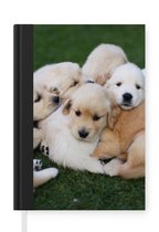 Notitieboek - Schrijfboek - Dieren - Puppy's - Honden - Notitieboekje klein - A5 formaat - Schrijfblok
