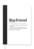 Notitieboek - Schrijfboek - Boyfriend - Spreuken - Quotes - Woordenboek - Vriend definitie - Notitieboekje klein - A5 formaat - Schrijfblok